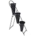 ZENGAI Plant Flower Stand Iron Art Flower Shop Shelf Flower Bucket Storage Simple and Generous, 3 Layers Plant Container (Color : Black, Size : 65x25x100cm)thumb 4