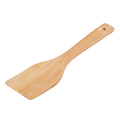 uxcell Wood Household Kitchen Flat Cooking Serving Spatula Rice Spoon Paddle Ladle