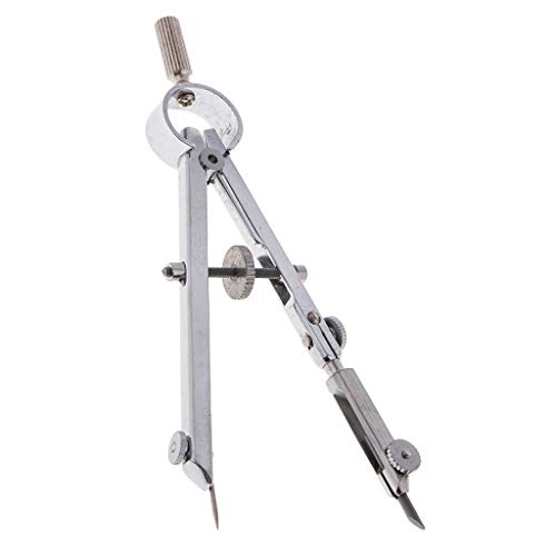 Compass for Geometry - for Math, Drawing, Drafting, School, Woodworking - Professional Metal Precision Bow Compass - Extra Replace Parts