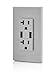 Leviton T5832-G Type-A USB in-Wall Charger with 20A Tamper-Resistant Outlet, USB Charger for Smartphones, Gray