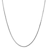Lifetime Jewelry Gold Chain [ White Gold Plated 1.4mm Box Chain Necklace ] with up to 20X More Rhodium Plating Than Other Pendant Chains - Free Lifetime Replacement Guarantee 16 to 30 Inches