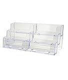 GBSTORE 2 Pcs Deluxe 6 Pocket Clear Business Card Holder Counter Top Style