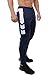 YoungLA Track Pants Men Workout Athletic Joggers Training Tapered Gym 205 Nvywht M Navy White