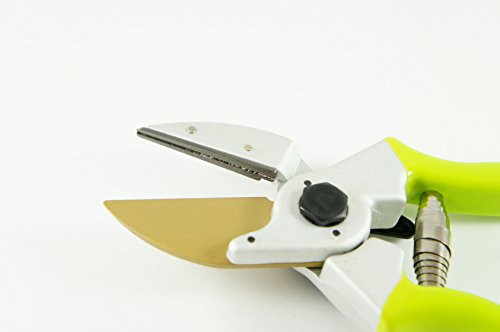 Q-yard QY-730B Lower Anvil Zinc Alloy Pruning Shear- Extra Sharp Garden Hand Pruners, Easier Cutting, Comfortable Ergonomic, Less Effort - Gardening Scissors for Men & Women