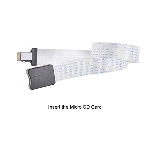 OUSHE 10cm TF/Micro SD to Micro SD Extension Cable Flexible 4 8 16 32GB TF Memory Card Reader Adapter Zip Extender Cord for MacBook/Kindle/Raspberry Pi/Camera/Arduino/3D Printer/Monitoring System/TV