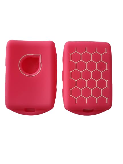 StyleC Silicone Key Fob Cover Compatible with Volvo XC40 XC60 XC90 4 Button Remote – Soft Car Key Case, Shockproof, Anti-Scratch, Non-Slip Protective Key Shell (Pink White)