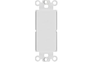 Cmple - Decorator Wall Plate Blank Insert 1 Gang Blank Decorative Adapter Insert Filler Polycarbonate Thermoplastic Single Ga