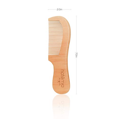 Natemia Boar Bristle Wooden Hair Brush and Comb Set for Women,Men and Kids - Ideal for Thin and Normal Hair - Adds Shine and Improves Hair Texture - Thumbnail 7