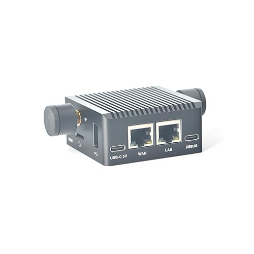 Nanopi R2S Plus Wireless Mini WiFi Router OpenWRT, Portable Smart Home Office Gateway, Rockchip RK3328 Soc DDR4 1GB RAM 32GB eMMC, Onboard Dual Gbps Ethernet M.2 WiFi Module Support Debian Ubuntu