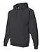 Jerzees 8 oz. NuBlend 50/50 Pullover Hood, Black Heather - Large