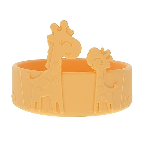 Nuby Animal Friend Silicone Round Bowl - Toddler Bowl - 6+ Months - Yellow Gira…