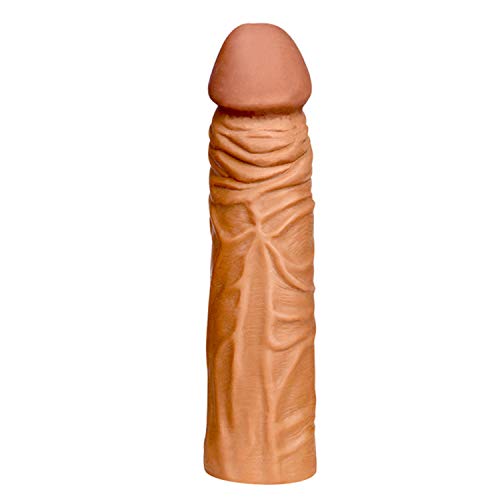 Preservativo-Allungato-Maschio-Allungabile-Preservativo-Realistico-Del-Pene-A-Bocca-Singola-Giocattolo-Di-Coppia-Contraccettiva-LEiaculazione-Ritardata-Puo-Essere-Riutilizzata20x45x4CM