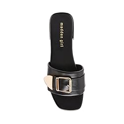 Madden Girl Women's Avaa Flat Sandal, Black