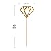Aresmer 36 Pack Cupcake Toppers Gold Glitter Diamond Dessert Table Birthday Party Decor Wedding Engagement Baby Shower