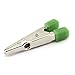 TOTOT 50PCS Alligator Clips Test Crocodile Clamps 45mm Silver Tone With Green Handle