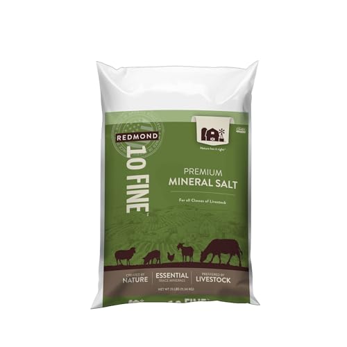 Redmond 10 Fine Natural Livestock Mineral Salt 25 LB Bag