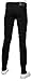 URBAN K Men's Skinny Fit Jeans, Black, 32W x 30L