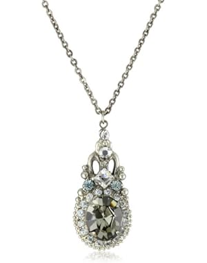 Crystal Delicate Drop Antique Pendant Necklace