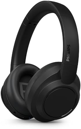TAH6529BK/00 Casque Bluetooth sans Fil Over‑Ear à Réduction de Bruit – Excellente qualité d’Appel, Compatible Assistant Vocal, Jusqu’à 45 h d’écoute, Adaptateur Avion Inclus – Noir