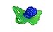 RaZbaby Soft Silicone Infant & Baby 3M+ Teether Toy Berrybumps Textured Teething Relief Pacifier - Soothes Sore Gums - Hands-Free & Easy-to-Hold Fruit-Shaped RaZberry Design, BPA Free – Blue
