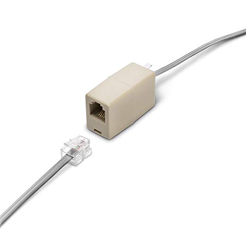 THE CIMPLE CO - Phone Line Cord 25 Feet - Modular Telephone Extension Cord 25 Feet - 2 Conductor (2 pin, 1 line) Cable - Works Great with FAX, AIO, and Other Machines - Grey - Thumbnail 2