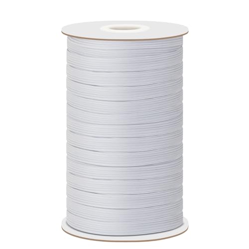 VINATO Elastic Rubber Sewing, 10 mm × 50 m Flat Elastic Tape for Trouser Waists, DIY Sewing and Textile Crafts