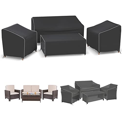 Gasadar 4-piece Patio Furniture Covers Set