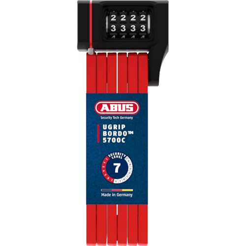 ABUS 87794 Faltschloss, Rot, 80 cm