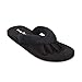 Pretty Pedi Super Lightweight Brand Pedicure Sandals with Toe Separator Feature (Medium, Black)