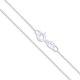 Sterling Silver Box Chain 0.8mm 1mm 1.1mm 1.3mm 1.4mm 2.4mm Genuine Solid 925 Italy Classic New Necklace