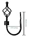 TEJATAN - Curtain Holdbacks for Draperies (Can also be known as - Curtain tiebacks Hook, Curtain tieback Hooks for Curtains, Curtain Pull Backs) (Classic Series II - Set of 2, Black)