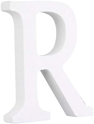 Homemust Letters Decorative Wood Letters Hanging Wall 26 Letters Wooden Alphabet Wall Letter for Children Baby Name Girls Bedroom Wedding Brithday Party Home Decor (Letter R)