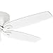 Hunter Fan Company Fan Hunter Fan Company Casablanca Durant Indoor Low Profile Ceiling Fan with Pull Chain Control, White, 54-inch (54103)