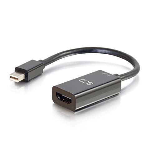 C2G 20CM Mini DisplayPort/Thunderbolt 2 Male to HDMI Female Passive Adapter Converter - 4K 30Hz…