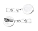 Retractable Badge Holder ID Card Holder Reel with Swivel-Back Alligator Clip White Pack of 10