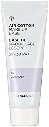 The Face Shop ザ・フェースショップ エアコットン・メーキャップベース 40ml 02 ラベンダー (AIR COTTON MAKE UP BASE 02 Lavender) 海外直送品