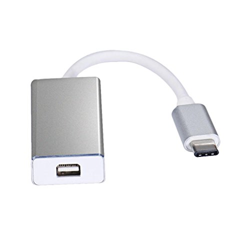 ABCÂ® USB 3.1 Type C to Mini DisplayPort DP 1080p HDTV Adapter Cable for Macbook (Silver)