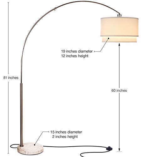 Brightech Mason – Arc Floor Lamp with Unique Hanging Drum ...