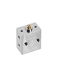 uxcell S3B-M5 2 - Válvula de control manual de solenoide neumático, 3 posiciones, M5