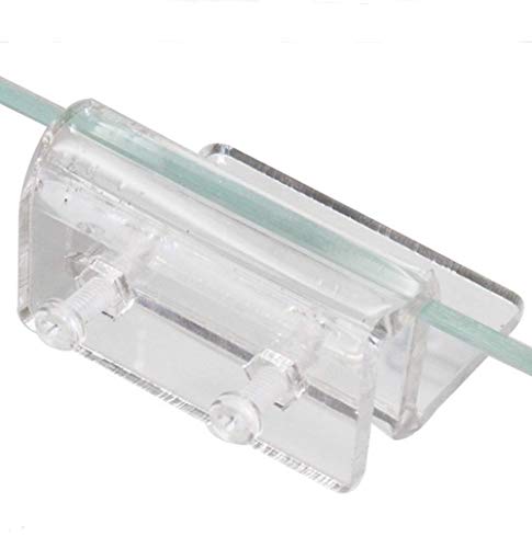 Rluii Aquarium Top Cover Bracket Acrylic Fish Tank Brackets Clip Hanger/Fish Tank Cover Aquarium Fish Tank Glass Cover Clip Support Holder (4 Pcs)
