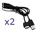 Bluecell 2 pcs Black 1.1 Meters replacement USB Data/charge/Sync cable for PS Playstation Vita