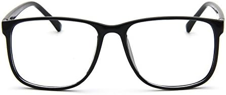 Pofs Square Women Eyeglasses Men Clear Lens Vintage Fashion Designer Retro Style,Black