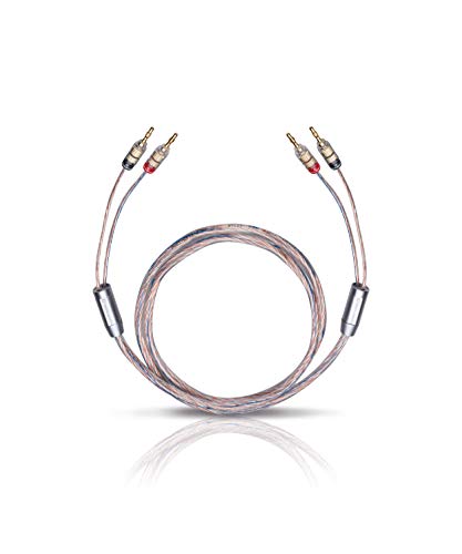 Oehlbach Twin Mix One B Loudspeaker Cable Silver-Coated 2 x 3.0 mm² with Banana Plug / 2 m/Transparent
