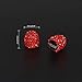 Valve Stem Caps, 4 PCS Handmade Crystal Rhinestone Universal Car Tire Valve Caps Chrome,Attractive Dustproof Bling Car Accessories (red)