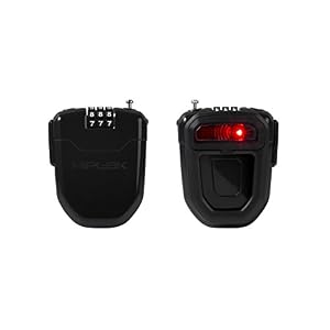 Hiplok FLX Wearable Retractable Combination Bicycle Lock with Integrated Rear Light