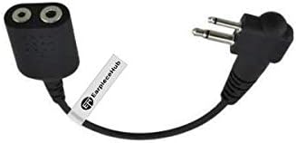 ICOM 2 Pin Earpiece to MOTOROLA 2 Pin Radio Adaptor/Connector Block