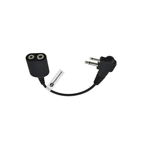 Compatible with ICOM 2 Pin Earpiece to MOTOROLA 2 Pin Radio Adaptor/Connector Block