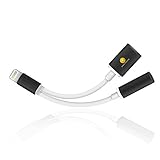 iPhone 7 Lightning to 3.5mm Audio Adapter, Top Quality 8-Pin Lightning to 3.5mm Headphone Adapter and Lightning Charging Port for iPhone 7, iPhone 7 Plus (Black)