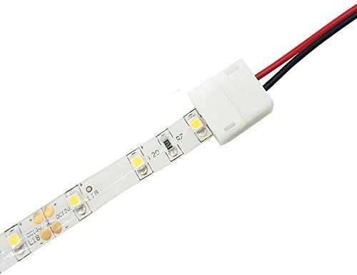 LEDMY 10PCS led strip Connector for SMD 3528 Led tape Light IP62 Plug and Play Easy Installation and Connection (3528-8mm-2)