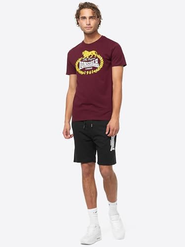 Herren T-Shirt Normale Passform Doppelpack ECCLAW XL, Black/Oxblood